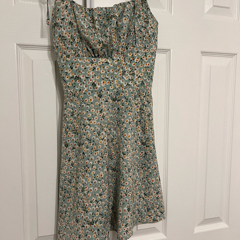 Floral Green Dress